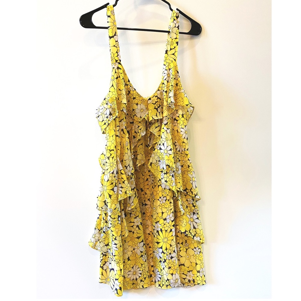 MICHAEL KORS yellow flower dress